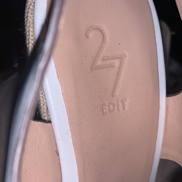 27 EDIT leather upper/ lining wedge Sandal size US 9 brand NEW - Picture 4 of 7